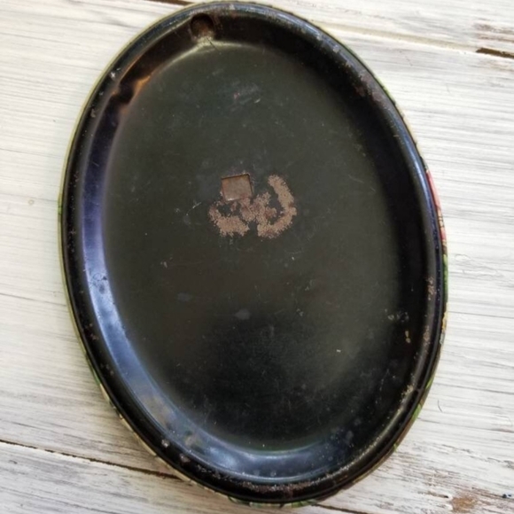 Soldier Tin Celluloid Hanging Button Floral Photograph Victorian - Picture 9 of 10